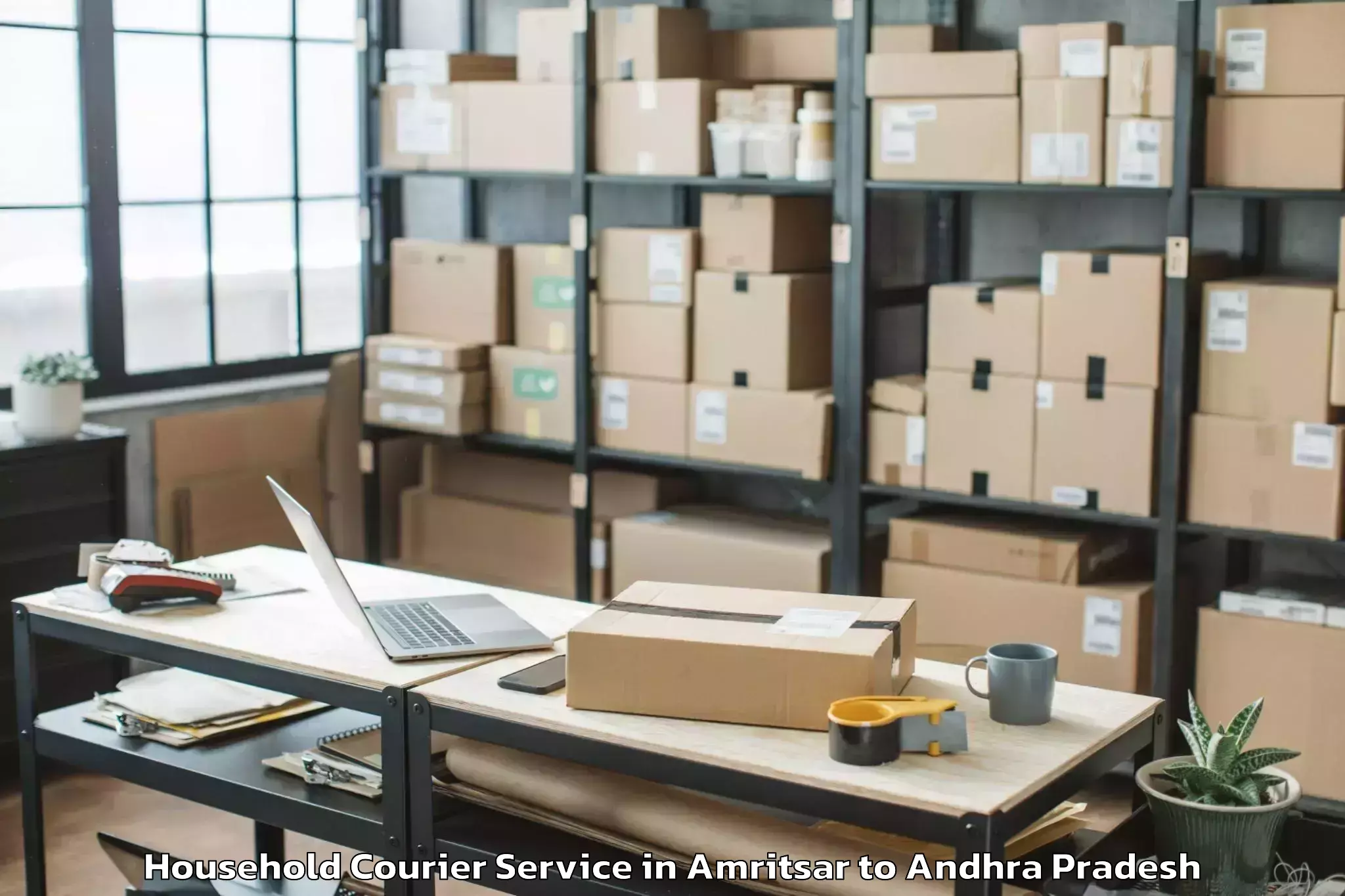 Efficient Amritsar to Nidamarru Household Courier